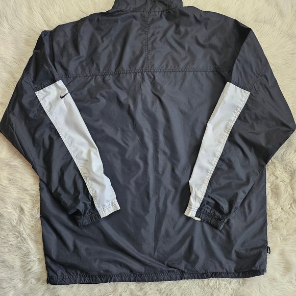 Vintage Nike Men's Black and White Full Zip Windbreaker Jacket Size XL - Picture 10 of 10